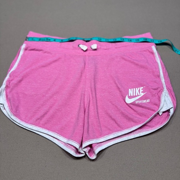 Nike Women's Sport Shorts in Pink with White Accents - Picture 3 of 6